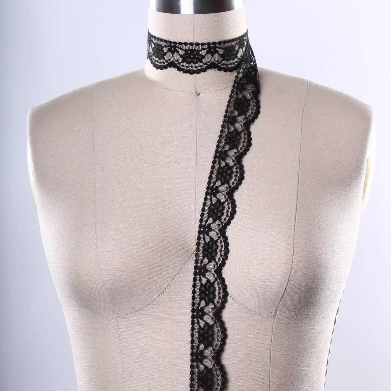 1 Yard White Narrow Polyester Bridal Lace Trim Perfect for Veils Menu Decor and Elegant Sewing Projects